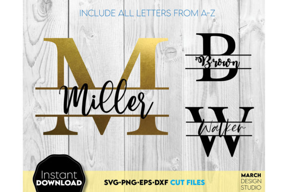 Split Monogram Bundle SVG Wedding Gift