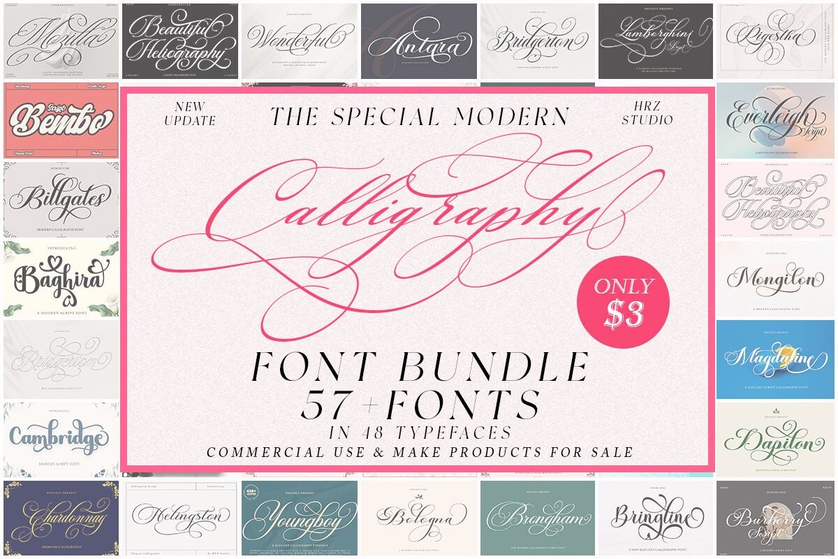 The Special Modern Calligraphy Font Bundle